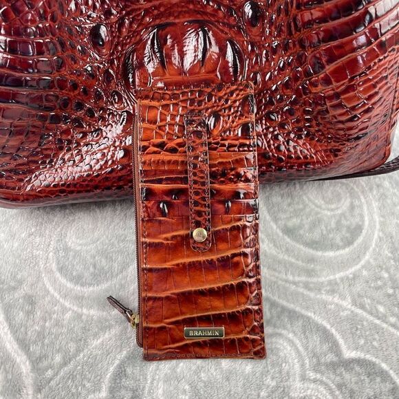 BRAHMIN Mallory Melbourne Embossed Leather Satchel - Picture 9 of 10